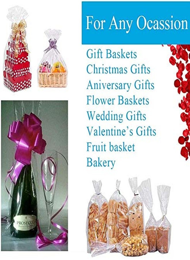 JOYIT 100 ft Clear Cellophane Wrap Roll (31.5 in x 100 ft) - 3 Mil Thicken Cellophane Roll,Cellophane Bags Large,Wrapping Paper for Flower Gift Baskets Wrap (31.5" fold into 16") - Image 3